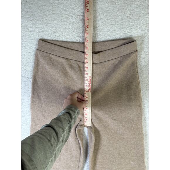 Zara Pants Womens Large Brown Tan Baggy Wide Leg Pull On Soft Knit Y2K Boho - Picture 6 of 16